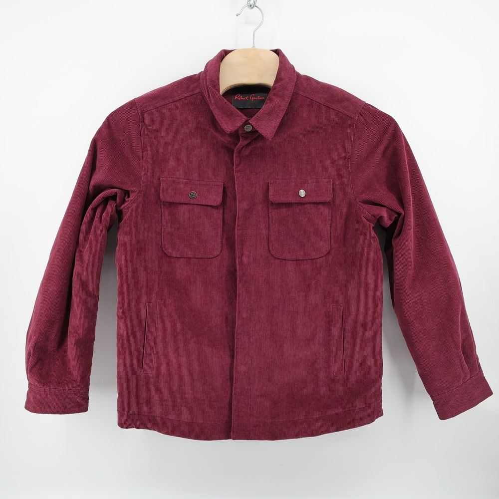 NEW Robert Graham Mens Burgundy Corduroy Quilted Lined Jacket Medium MSRP $298 - Picture 2 of 9